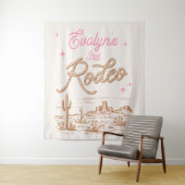 編集可能女性のカーボーイ誕生日タペストリー タペストリー (インサイチュ)