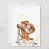 編集可能女性のカーボーイ誕生日招待状テンプレートガール 招待状 (裏面)