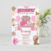 編集可能女性のカーボーイ誕生日招待状、ディスコロデオ 招待状 (スタンド正面)