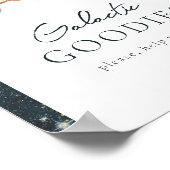 編集可能宇宙パーティー記号 ポスター (角)