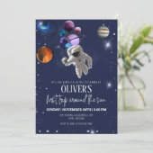 編集可能宇宙誕生日 招待状 (スタンド正面)