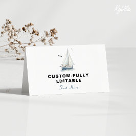 編集可能帆船折り航海の畳みフードテントカード カード