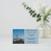 編集可能建築クレーンサービス 名刺 (スタンド正面)