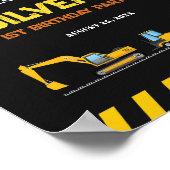 編集可能建築トラックウェルカムパーティーシンボルや象徴 ポスター (角)