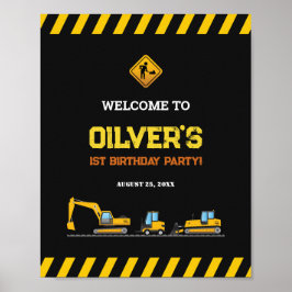 編集可能建築トラックウェルカムパーティーシンボルや象徴 ポスター