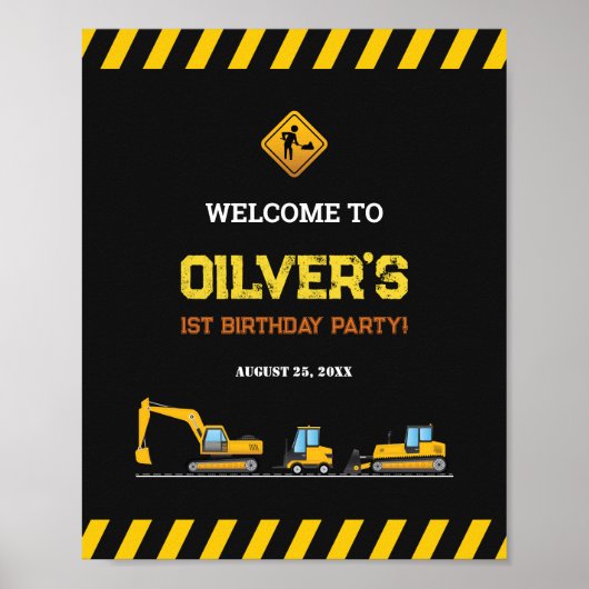 編集可能建築トラックウェルカムパーティーシンボルや象徴 ポスター (正面)