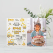 編集可能建築下誕生日招待状 招待状 (スタンド正面)