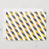 編集可能建築誕生日パーティーフォト 招待状 (裏面)