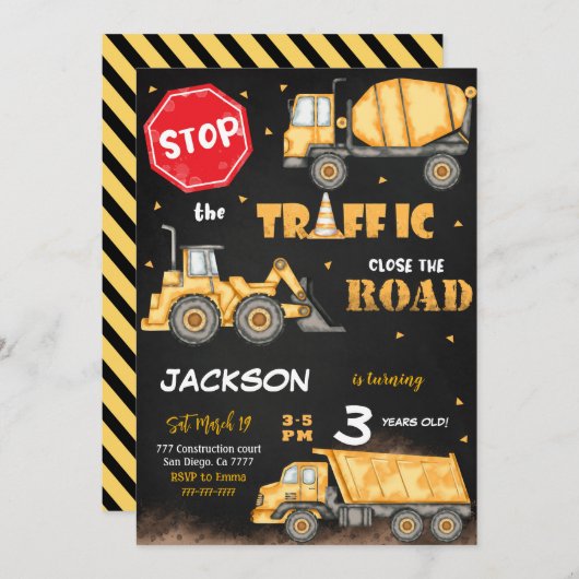 編集可能建築誕生日招待状 招待状 (正面/裏面)