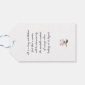 編集可能引用文とフローラアートホワイトverギフトラベル ギフトタグ (裏面横)