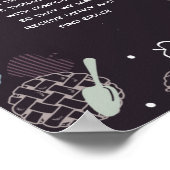 編集可能引用文ベーキングApple pie cartoon ポスター (角)