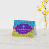 編集可能文字が付いているDiwaliの挨拶状 カード (黄色い花)