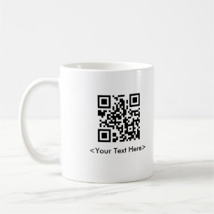 編集可能文字が付いているQRコードコーヒー・マグ コーヒーマグカップ