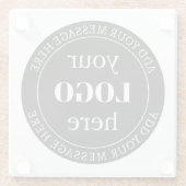 編集可能文字とロゴまたはその他のデザイン ガラスコースター (裏面)