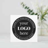 編集可能文字とロゴまたはその他のデザイン サンキューカード (スタンド正面)