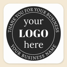 編集可能文字とロゴまたはその他のデザイン スクエアシール