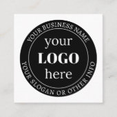 編集可能文字とロゴまたはその他のデザイン スクエア名刺 (正面)