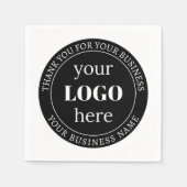 編集可能文字とロゴまたはその他のデザイン スタンダードカクテルナプキン (正面)