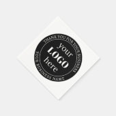 編集可能文字とロゴまたはその他のデザイン スタンダードカクテルナプキン (角)