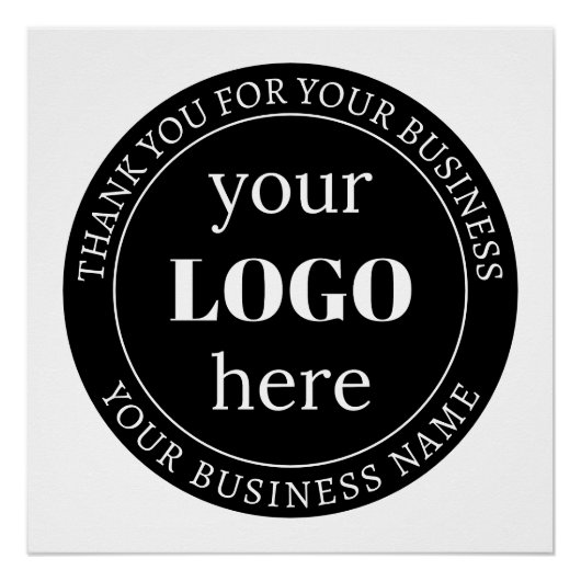 編集可能文字とロゴまたはその他のデザイン ポスター (正面)