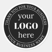 編集可能文字とロゴまたはその他のデザイン ラウンドシール (正面)