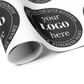 編集可能文字とロゴまたはその他のデザイン ラッピングペーパー (ロールコーナー)