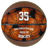 編集可能文字カスタムパターン（の模様が）ある バスケットボール (正面)