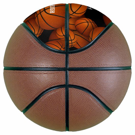 編集可能文字カスタムパターン（の模様が）ある バスケットボール (右)