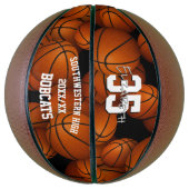 編集可能文字カスタムパターン（の模様が）ある バスケットボール (縦)