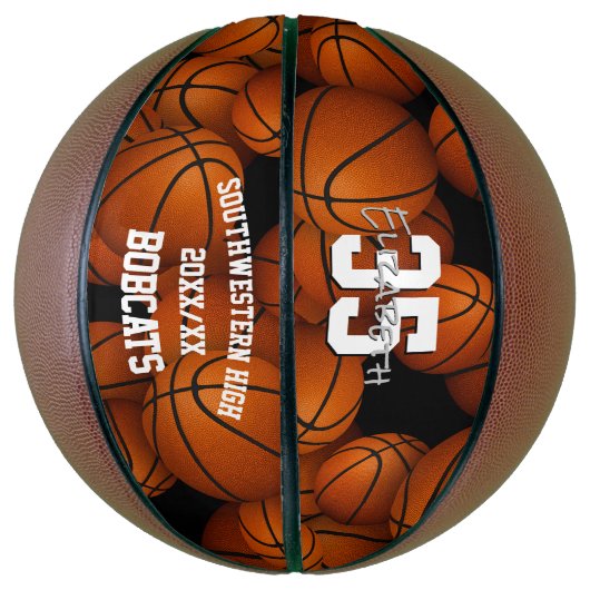 編集可能文字カスタムパターン（の模様が）ある バスケットボール (縦)