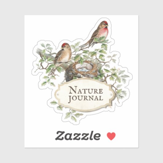 編集可能文字バードネストエステティックジャーナルシール シール (シート)