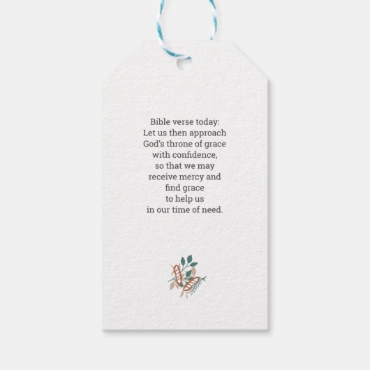 編集可能文字パン引用文ギフトラベル ギフトタグ (裏面)