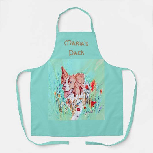 編集可能文字縁ど列 エプロン (正面)