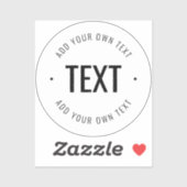 編集可能文字&カラー透明ステッカー シール (シート)