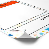 編集可能新学期ニュースレターテンプレート ポスター (角)