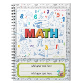 編集可能新学期数学ノートブック ノートブック (正面)