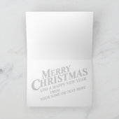 編集可能明るく赤いメリークリスマスの挨拶状 シーズンカード (内部)