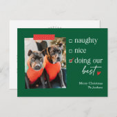 編集可能最高のカラーホリデークリスマスポストカード シーズンポストカード (正面/裏面)