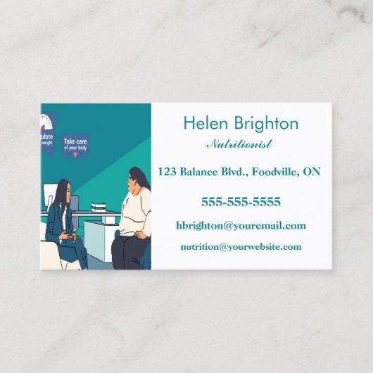 編集可能栄養士 名刺 (正面)