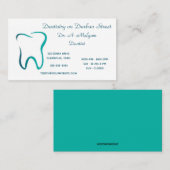 編集可能歯科オンDurban通り歯 名刺 (正面/裏面)