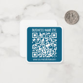 編集可能海ブルーQRコード ノートカード (正面/裏面インサイチュ)
