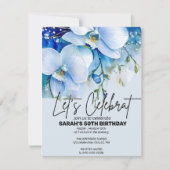 編集可能王室のな青い誕生日パーティーの招待、 招待状 (正面)