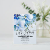 編集可能王室のな青い誕生日パーティーの招待、 招待状 (スタンド正面)