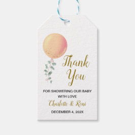 編集可能男女兼用赤ちゃんシャワーありがとうラベル ギフトタグ