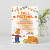 編集可能秋パーティー 招待状 (スタンド正面)