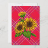 編集可能納屋周囲の庭BBQクックアウト招待状ギンガムレッド 招待状 (裏面)