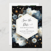 編集可能素朴天結婚星 セーブザデート (正面/裏面)