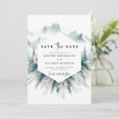 編集可能素朴山結婚の セーブザデート (スタンド正面)