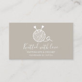 編集可能素朴編み物編み糸手作りキット 名刺 (正面)