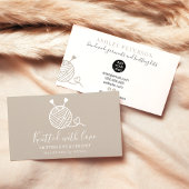 編集可能素朴編み物編み糸手作りキット 名刺